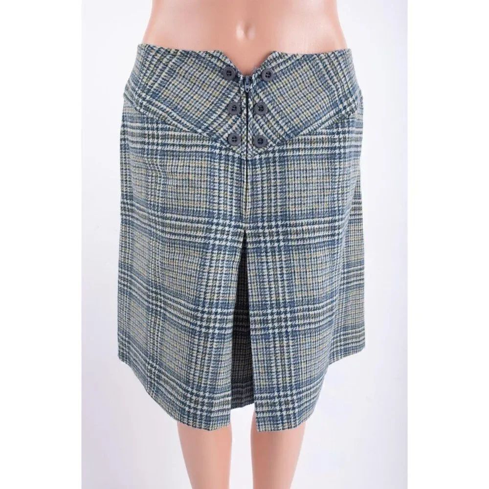1960's Vintage Plaid Skirt by Tami 100% Wool Pleat